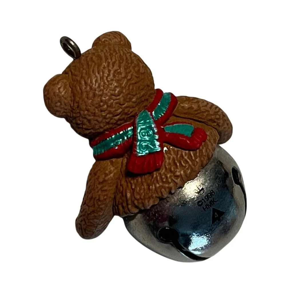 Hallmark Keepsake 1998 Christmas Bells Series 4‎ Miniature Bear Bell Ornament
